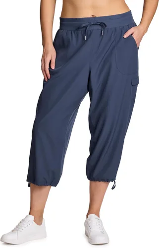 Vista 14 de RBX Active - Pantalón capri para mujer, talla grande, ligero, tejido, con cordón, estilo cargo