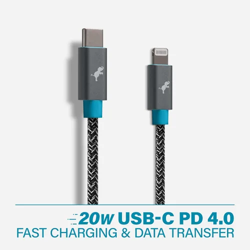 Vista 4 de Nimble Cable USB C a Lightning de 9.8 ft/10 pies [certificado Apple MFi] Cable de iPhone tipo C cargador de iPhone de carga rápida compatible