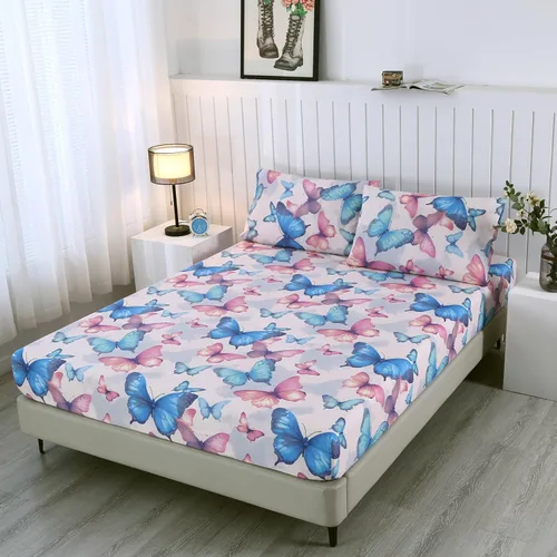 Vista 13 de SDIII Sábana bajera ajustable de mariposa colorida con 2 fundas de almohada, bolsillo profundo, microfibra suave, tamaño individual, para niños