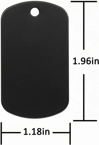 Vista 2 de StayMax Etiquetas en blanco de grabado de aluminio anodizado Paquete de 50 unidades (negro)