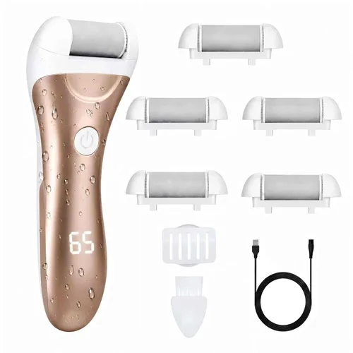 Vista 8 de Nicebirdie Removedor de callos eléctrico para pies con vacío, herramientas de pedicura portátiles premium recargables impermeables de 2 velocidades