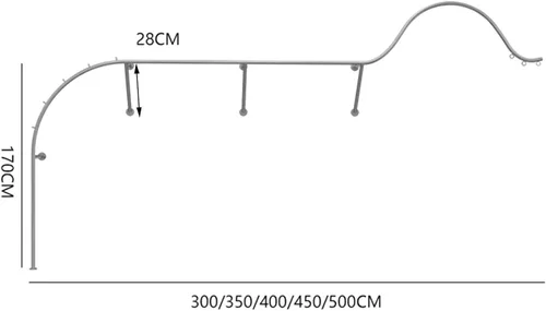 Vista 2 de Perchero Boutique Display rack, Tienda de ropa Muebles de exhibición montado en la pared Perchero colgante de ropa, Sistema de estantes de ropa
