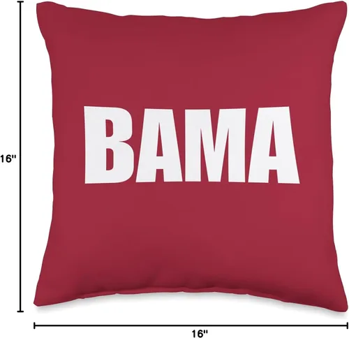 Vista 4 de Bama Alabama - Almohada de 16 x 16 pulgadas, multicolor