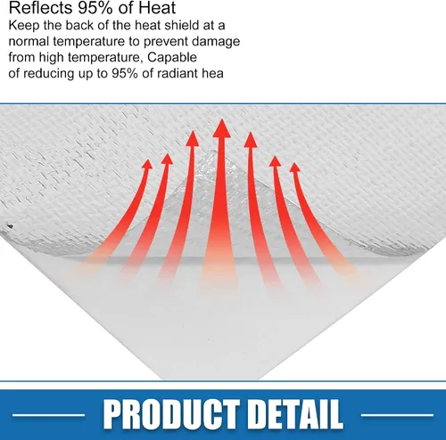 Vista 6 de Funda protectora térmica para automóvil, protección contra el calor extremo, cubierta térmica aluminizada de 60 x 12 pulgadas