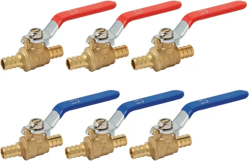 Vista 12 de SUNGATOR 1 paquete de válvulas Pex de 1 pulgada, válvula de bola Pex de latón de puerto completo válvula de cierre de cuarto de vuelta, ASTM F1807