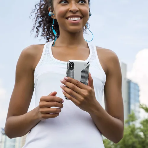 Vista 5 de Speck Productos Funda Presidio Grip iPhone Xs/iPhone X, Eclipse Azul/Negro Carbón