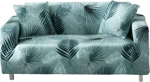 Vista 8 de Funda estampada para sofá, funda elástica para sofá, protector de sofá para sofá de 3 plazas, funda elástica para sofá con 1 funda de almohada