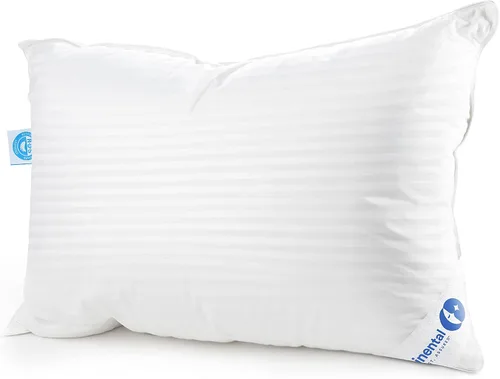 Vista 6 de Continental Bedding Serenity Collection 700 Fill Power - Almohada de plumón húngara en tamaño bajo, mediano, extra loft, plumón certificado RDS