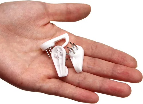 Vista 5 de MroMax Percha de pared dura para herrajes, sujetadores y ganchos, montaje en pared, gancho sin marcas, ganchos para marcos de fotos, 100