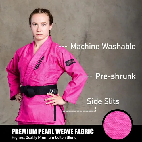 Vista 2 de Elite Sports Ultra ligero BJJ GI para mujer - IBJJF Jiu-Jitsu GI para niñas y mujeres (consulte la guía especial de tallas)