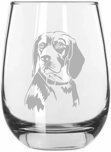Vista 11 de Shar Pei (chino) - Vaso de vino sin tallo grabado para perro, 15.25 onzas