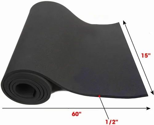 Vista 3 de Hoja de goma espuma de neopreno Dualplex 15x60 Pulgadas x 1/2" de grosor, almohadilla de rol perfecta para cosplay, hoja para proyectos DIY - Espuma
