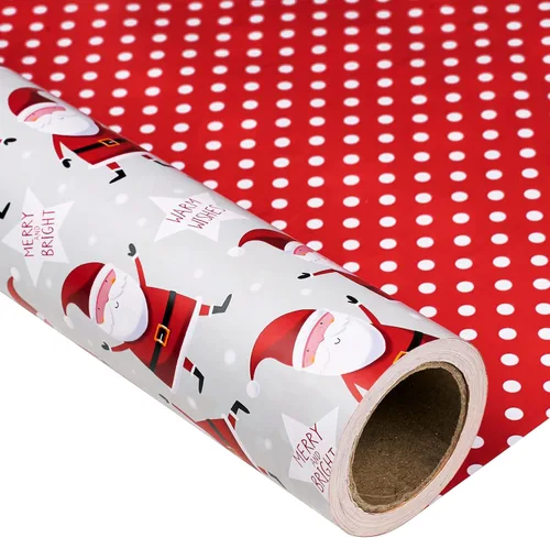 Vista 10 de MAYPLUSS Papel de Regalo de Navidad Rollo Jumbo - 30 Pulgadas X 100 Pies - Papel Metálico Vintage Verde y Dorado Cascanueces Ballet Papel de Regalo