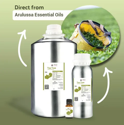 Vista 4 de Aceite esencial de árbol de té, directo de Arulussa Farm Zambia, destilado al vapor, aceite esencial de árbol de té para aromaterapia, masaje