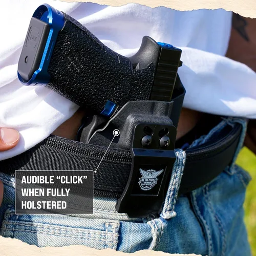 Vista 8 de We The People Holsters - Línea azul fina - Transporte oculto en la cintura interior - Funda IWB Kydex - Conducción/inclinación/retención ajustable