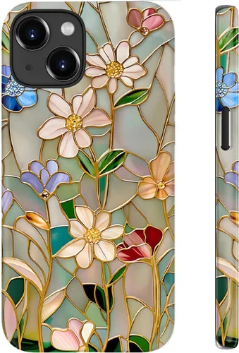 Vista 12 de LUHOURI Funda para iPhone 12 Mini, compatible con carga inalámbrica, doble capa, interior de silicona suave + carcasa exterior dura, bonito diseño