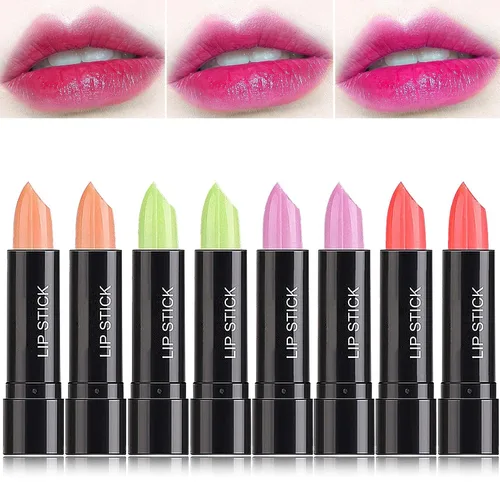 Vista 14 de 2 lápices labiales de gelatina de flores de cristal, lápiz labial transparente con flor en el interior, bálsamo labial teñido que cambia