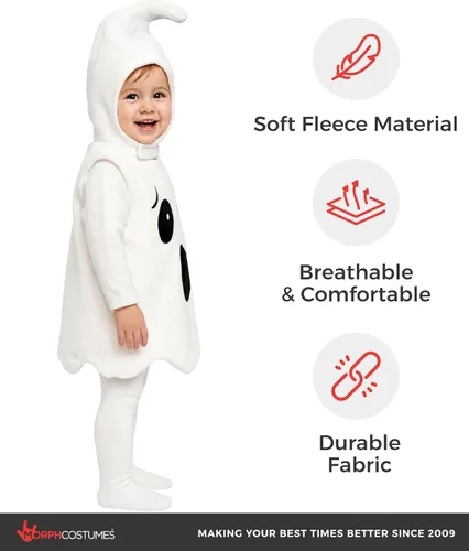 Vista 7 de Morph, Disfraz de fantasma para niños pequeños, disfraces de Halloween para niños