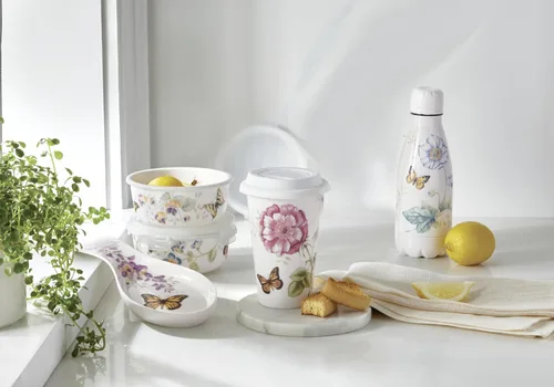 Vista 6 de Lenox 837583 Butterfly Meadow - Taza térmica de viaje, multicolor, 1 unidad (paquete de 1)
