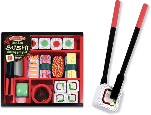Vista 4 de melissa & doug juego de sushi de madera , Versión estándar, Multicolor