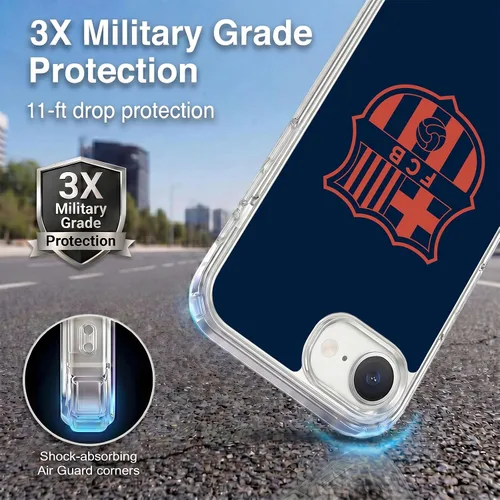 Vista 109 de Head Case Designs Funda de gel suave con licencia oficial del FC Barcelona Barca Crest Graphics [protección de grado militar] compatible con Apple