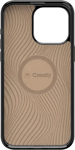 Vista 9 de Casely Funda para iPhone 15 Pro Moka Ripple Ondas marrones Compatible con MagSafe Diseño clásico ultra delgado