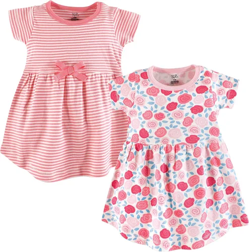 Vista 48 de Touched by Nature - Vestidos de manga corta y manga larga de algodón orgánico para niñas pequeñas, bebés y mujeres Manga larga con flores abstractas