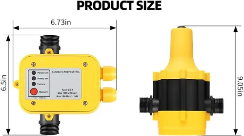 Vista 7 de Regulador automático de presión de la bomba de agua, interruptor de presión electrónico 110V, controla el inicio y la parada de la bomba de agua