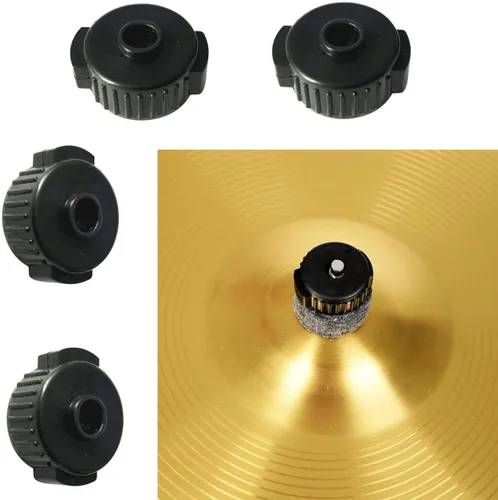 Vista 2 de Paquete de 5 tuercas de platillo de liberación rápida de 0.315 pulgadas para platillo de jazz tambor accesorios (negro)