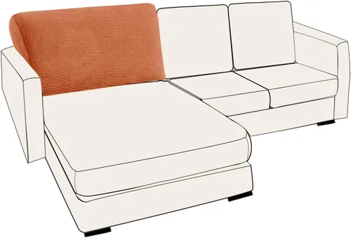 Vista 124 de UNBBRRL Fundas de cojín de asiento para sofá, elásticas, funda de cojín individual para sofá, fundas de cojín para sofá, fundas de héroe protegen