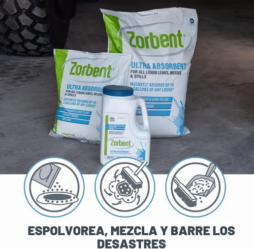 Vista 4 de Kit para derrames de líquidos 16 veces más absorbente que la arcilla, grado comercial, para vómito, orina, aceite, polvo absorbente para todos