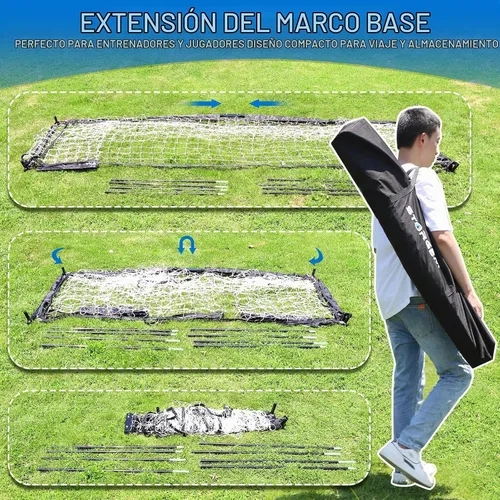 Vista 5 de Storgem Soccer Goal for Backyard with Bow Frame, Collapsible Metal Base