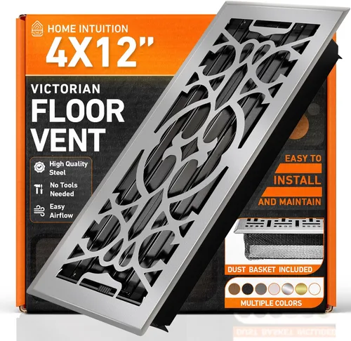 Vista 31 de Cubiertas de ventilación de piso 2X10 con trampa de malla, registro de piso con calor y aire, ventilación de piso metálica transitable para conducto