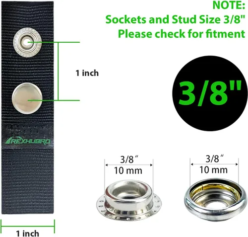 Vista 6 de Extensor de Broche para Cubierta de Barco - Extensor de Broche de Nylon Duradero para Correas de Barco Cubierta de Capó Lona Encogimiento 10PCS - 1