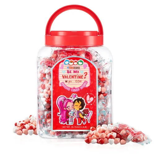 Vista 9 de 4YoreElves - Paletas de arco iris de 24 corazones envueltas individualmente, repletas de sabor afrutado, grandes paletas de remolino para fiestas