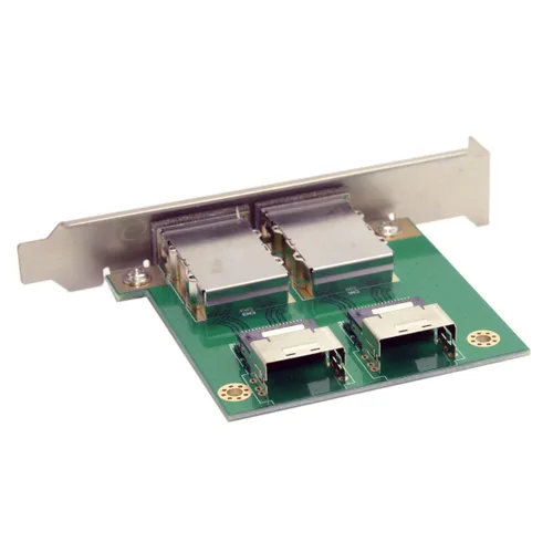 Vista 2 de chenyang Mini SAS 2 SFF-8088 a 2 SFF-8087 HD adaptador convertidor de servidor de datos con soporte