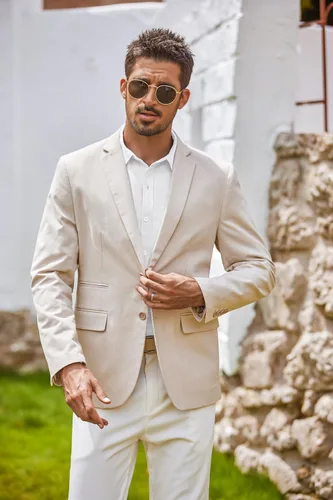 Vista 44 de COOFANDY Camisa Oxford de manga larga con botones para hombre, camisas de vestir de ajuste regular