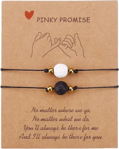 Vista 11 de Pulseras para parejas de mejores amigas, pulseras para 2 personas a juego con Yin Yang para él y ella, joyería para mejor amiga, amistad, relación