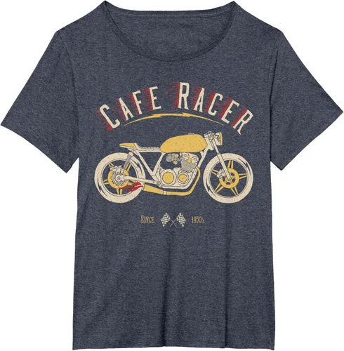Vista 75 de Camiseta Cafe Racer - Old School - Camiseta de motocicleta vintage Negro