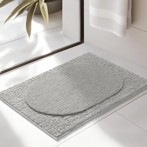 Vista 28 de DEXDE - Alfombra antideslizante para baño, ducha, 24 x 16 pulgadas, color beige