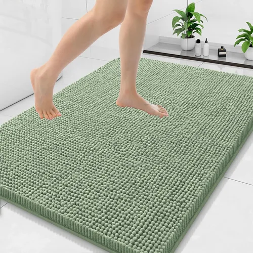 Vista 166 de Arotive Alfombras de baño de felpilla extrasuaves y absorbentes, de 24 x 16 pulgadas, lavables a máquina, parte trasera de goma antideslizante