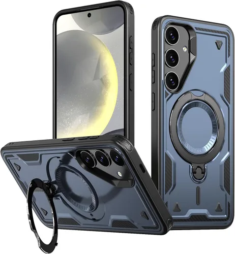 Vista 12 de Funda para Galaxy S23, compatible con MagSafe, funda híbrida 2 en 1 protectora delgada y resistente con soporte magnético invisible para Galaxy S23