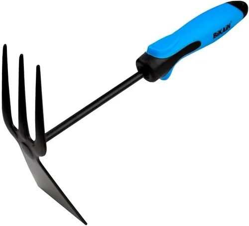 Vista 7 de Kit de jardinería - 3 herramientas - Incluye pala ancha, lanza+tenedor y cultivador - Mangos ergonómicos y antideslizantes - Herramienta de acero