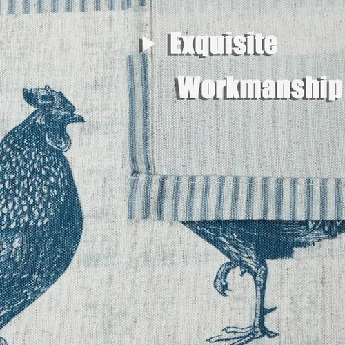 Vista 5 de SXZJTEX Farmhouse Rooster - Cortinas rústicas de estilo bohemio para cocina, paneles con dobladillo para cortinero, para sala de estar, cocina, baño