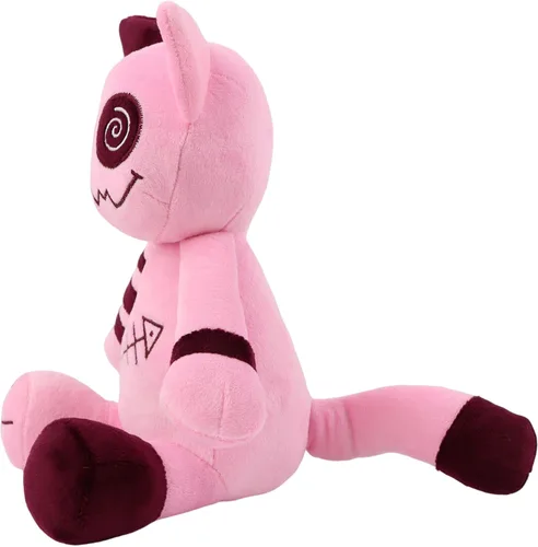 Vista 5 de Gato de peluche de estilo gótico, juguetes de peluche de zombis, muñeca de felpa suave de gato, adorable regalo de animal tapado para niños