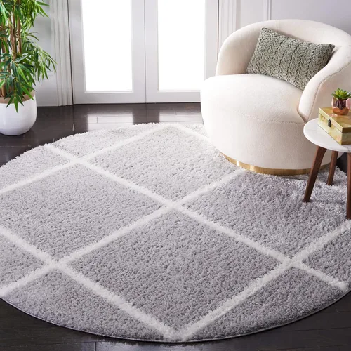 Vista 34 de SAFAVIEH Tahoe Shag Collection - Alfombra para pasillo, 2 x 9 pies, diseño de enrejado, no desprende pelusa y de fácil cuidado, 1.2 pulgadas