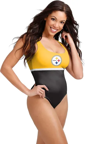 Vista 42 de FOCO Traje de baño de una pieza con logotipo del equipo de la NFL para mujer