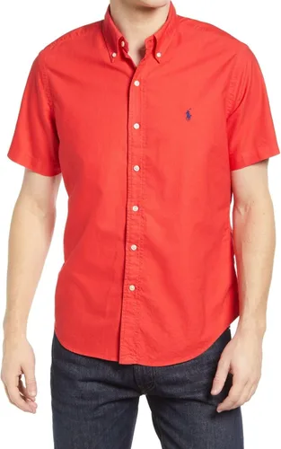 Vista 2 de POLO RALPH LAUREN Camisa Oxford de manga corta de ajuste clásico para hombre