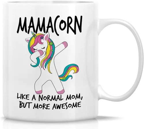 Vista 49 de Retreez - Taza divertida con texto en inglés "Mum Well Done I'm Awesome", 325 ml, tazas de café de cerámica, mensaje divertido, sarcástico