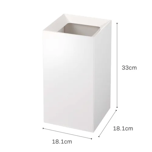Vista 7 de YAMAZAKI Home Veil - Cubo de basura moderno con asa y tapa abierta, plástico ABS, 2.5 galones, 10 litros